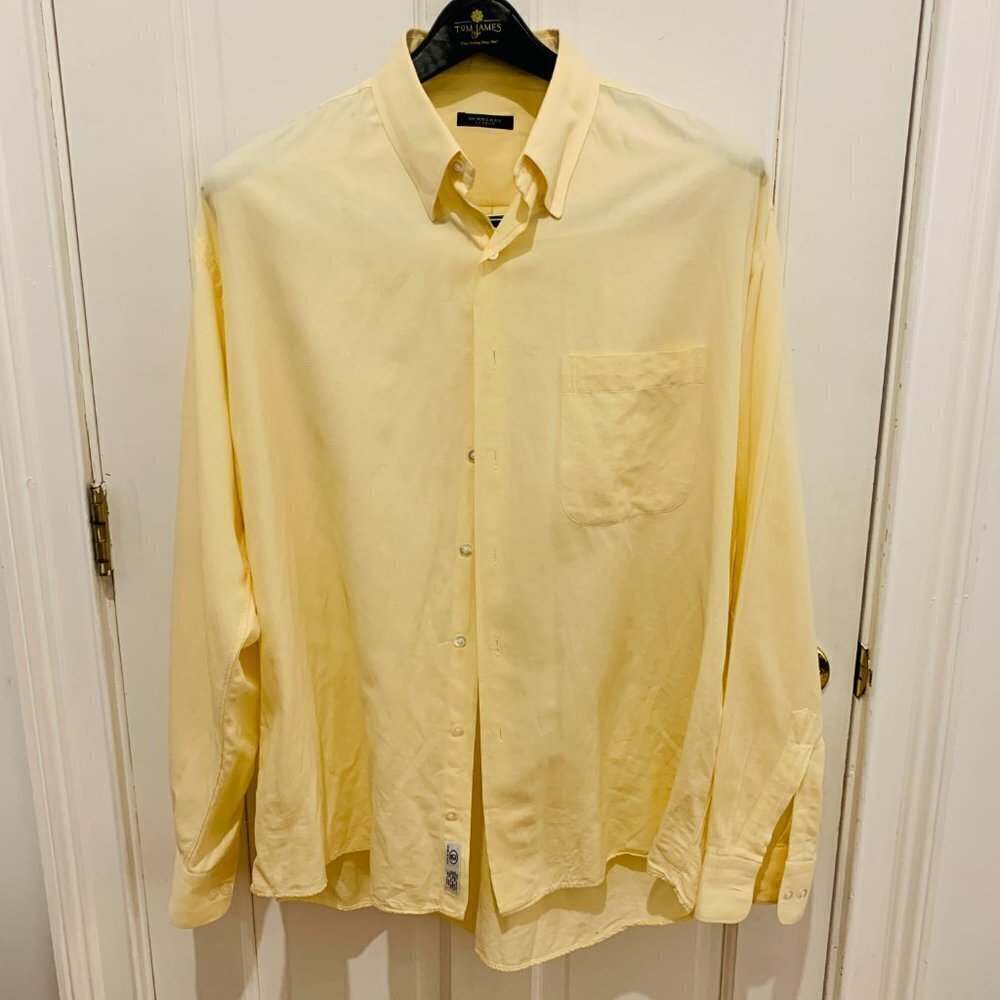 Vintage Men's Burberry London Made in USA 100% Cotton Shirt Size XL